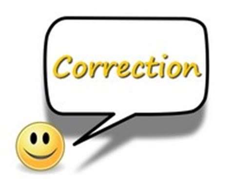 correction