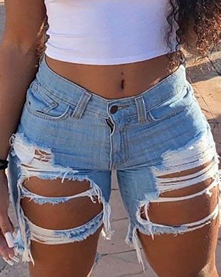 Jeans ripped in thighs