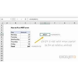 #REF Error in Excel